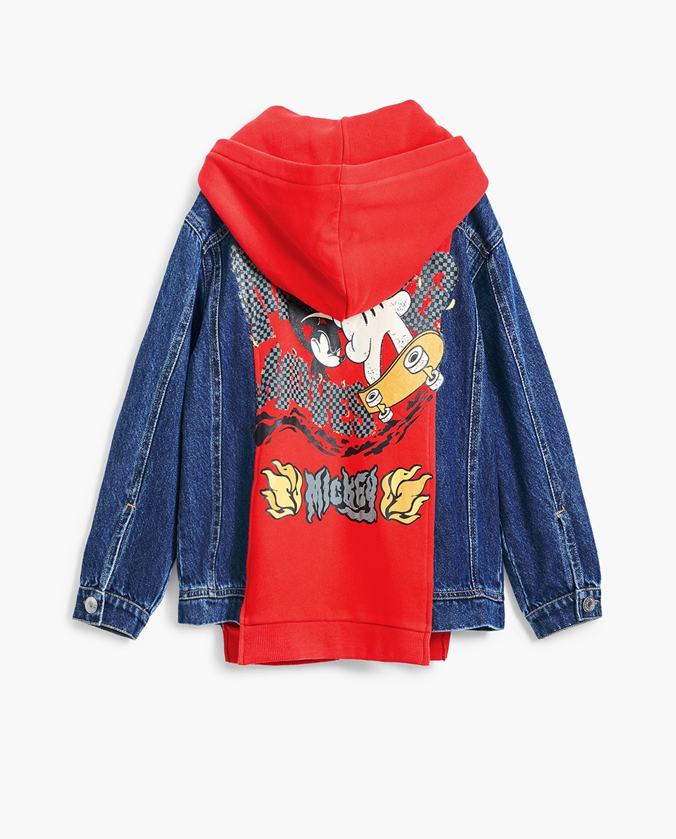Sweatshirt Combinada Mickey Mouse Vermelho-2