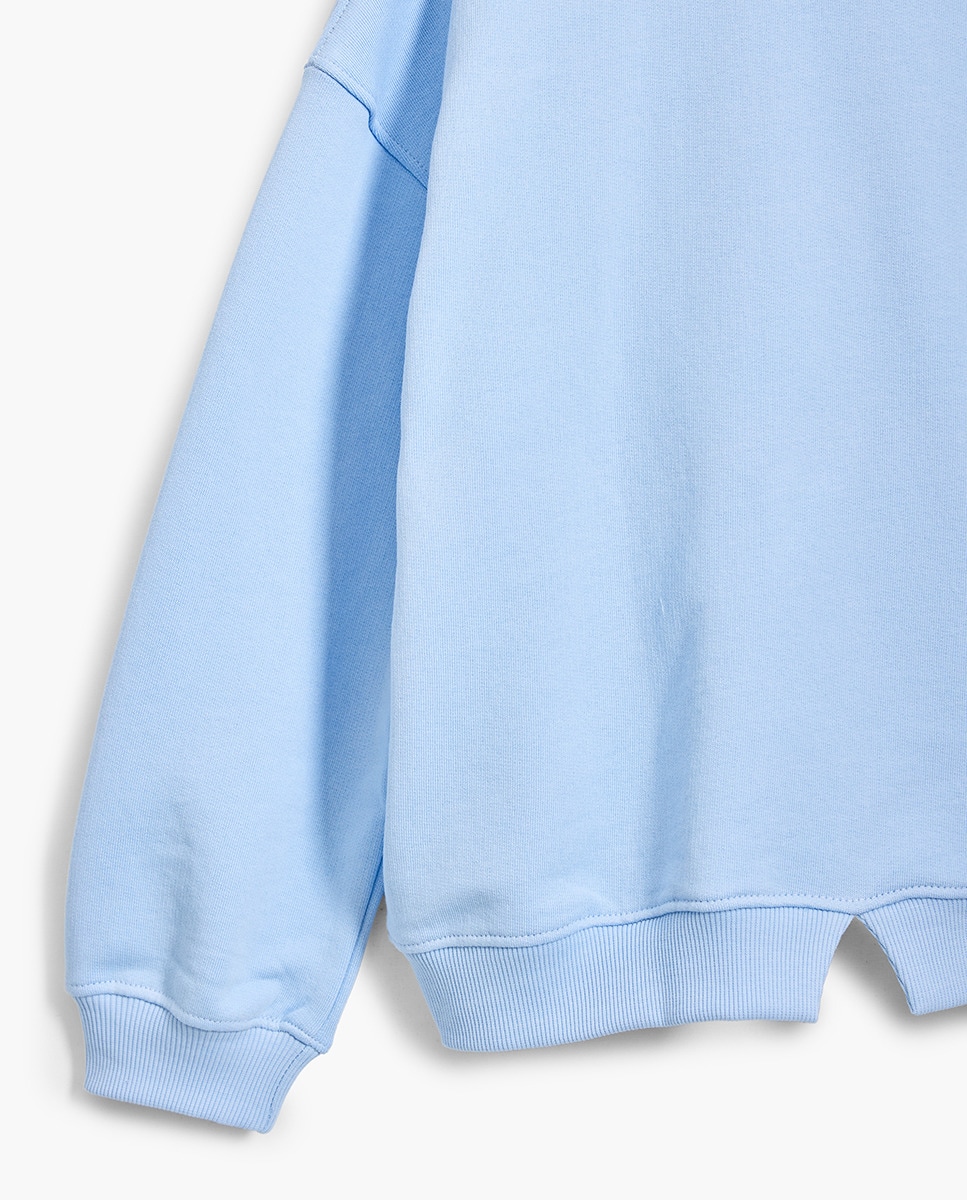 Sweatshirt com Logótipo Espelhado Azul-claro-4