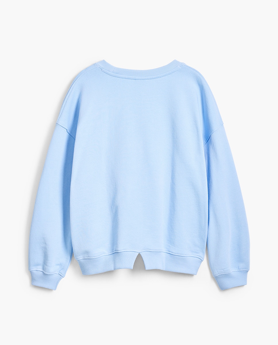 Sweatshirt com Logótipo Espelhado Azul-claro-2