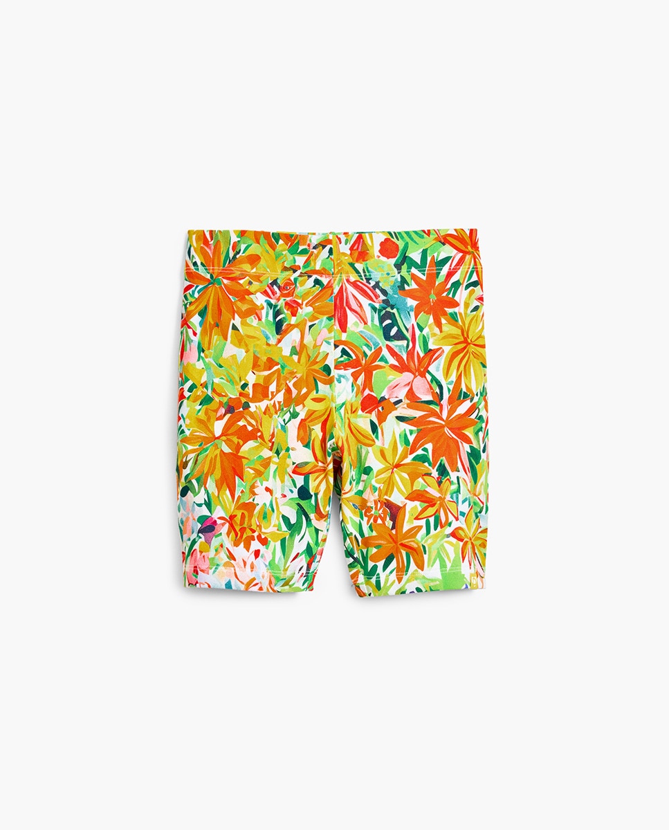 Leggings Tipo Calções com Estampado Multicolor-2