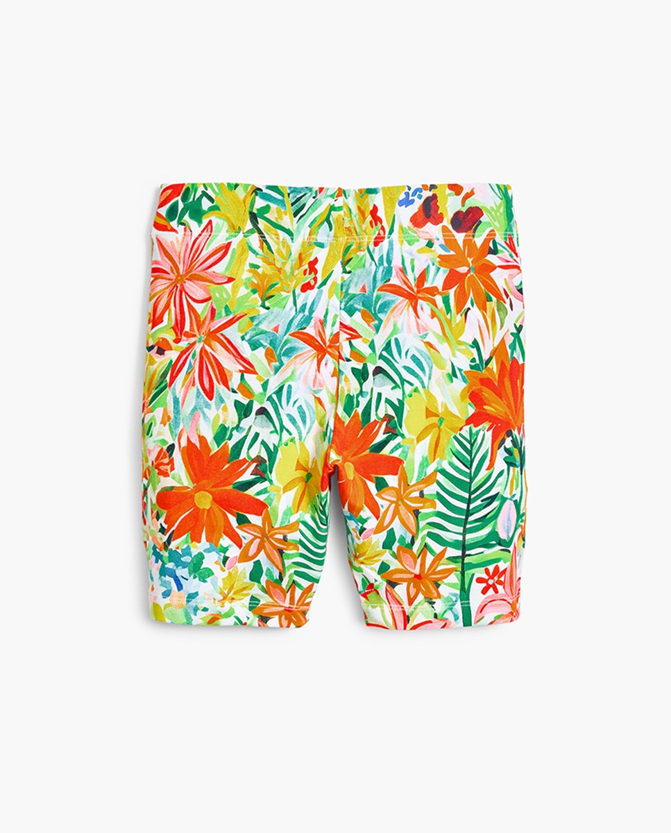 Leggings Tipo Calções com Estampado Multicolor-1