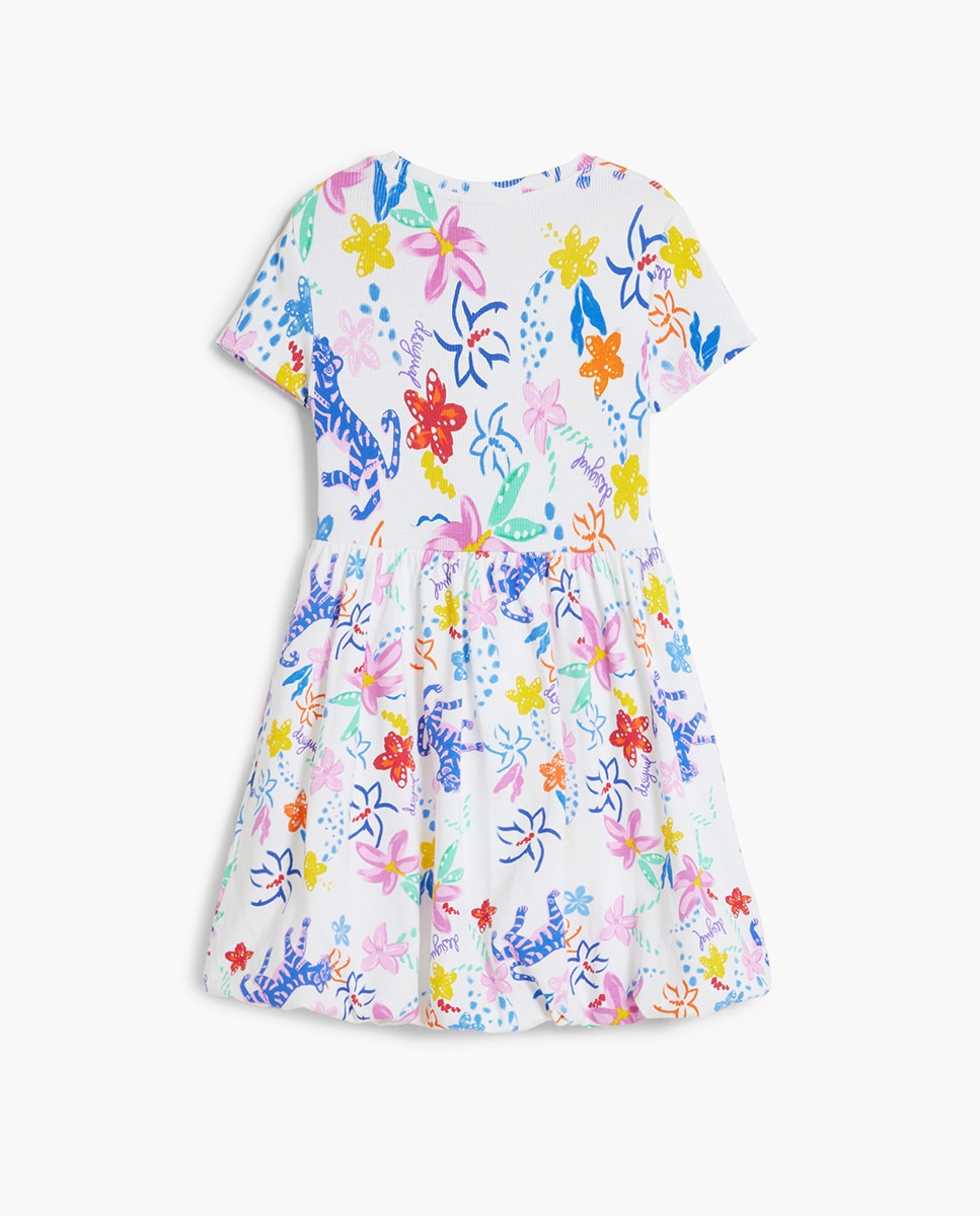 Vestido Curto Estampado Branco-2