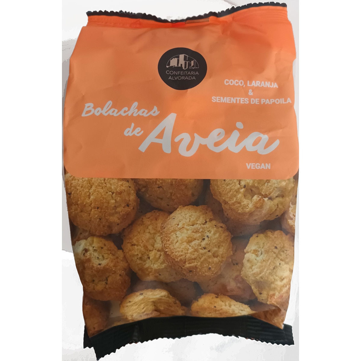Biscoitos de Aveia Laranja e Coco embalagem 175 g