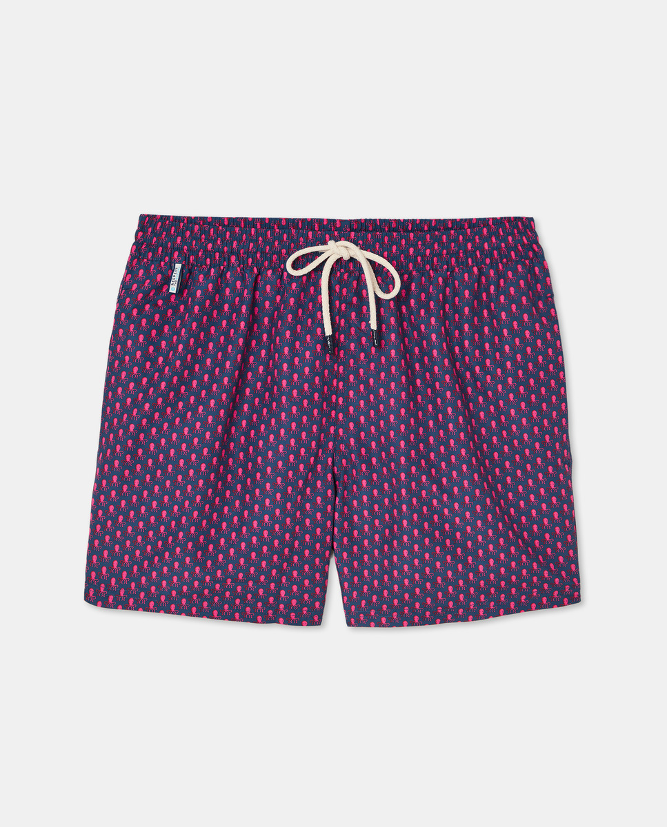 Calções de Banho com Dois Bolsos Laterais Fúcsia-1