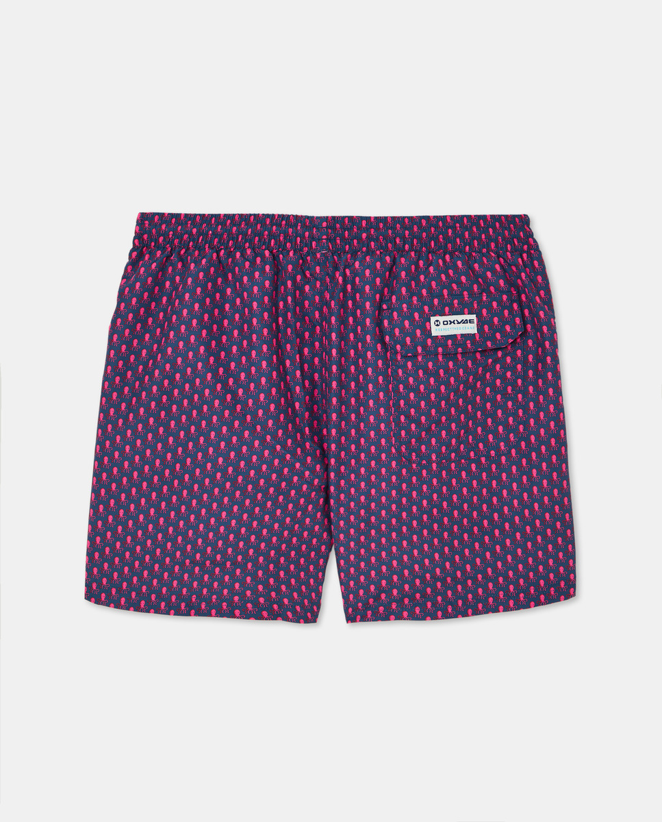 Calções de Banho com Dois Bolsos Laterais Fúcsia-2