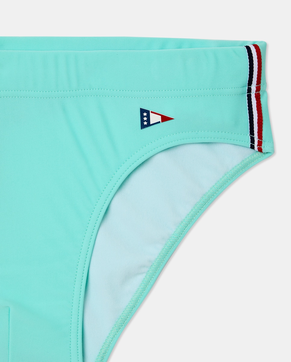 Slip de Banho Liso de Licra Celeste-3