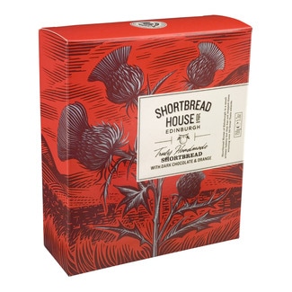mini galletas de mantequilla con chocolate negro y naranja estuche 150 g - Shortbread House Of Edimburgh