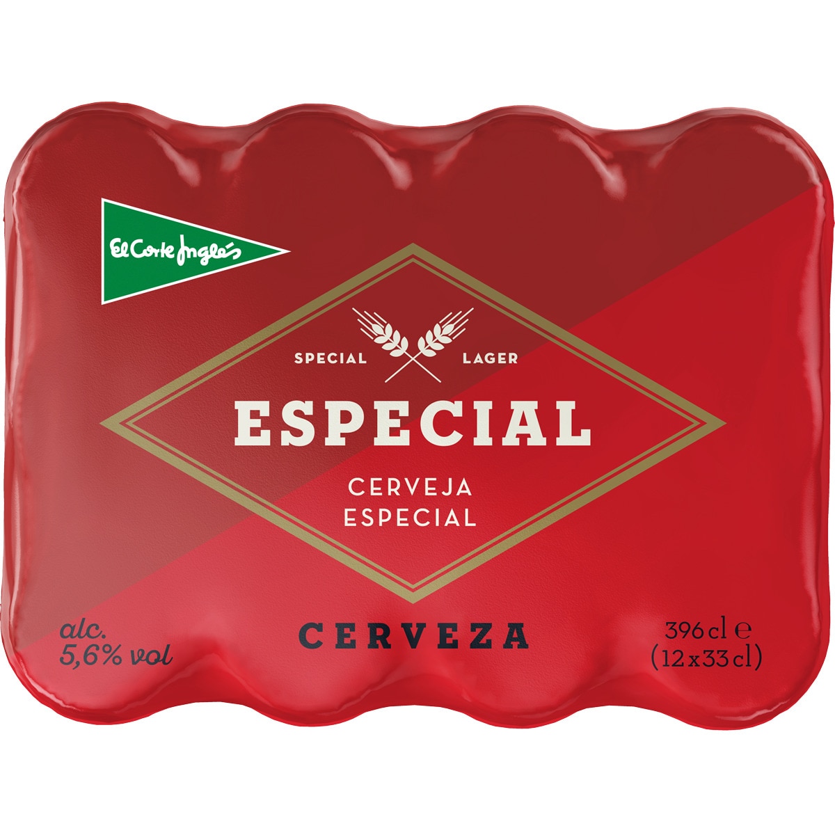 cerveza rubia Especial tipo Lager pack 12 latas 33 cl