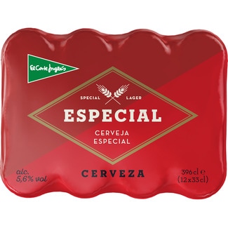 cerveza rubia Especial tipo Lager pack 12 latas 33 cl - El Corte Ingles