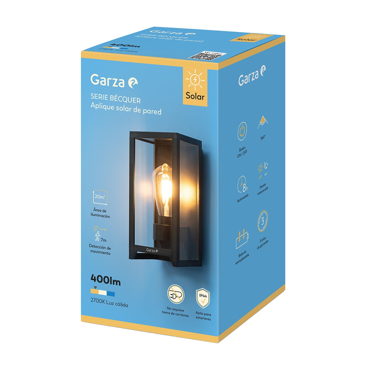Aplique Solar Bequer 400 Lumen 10