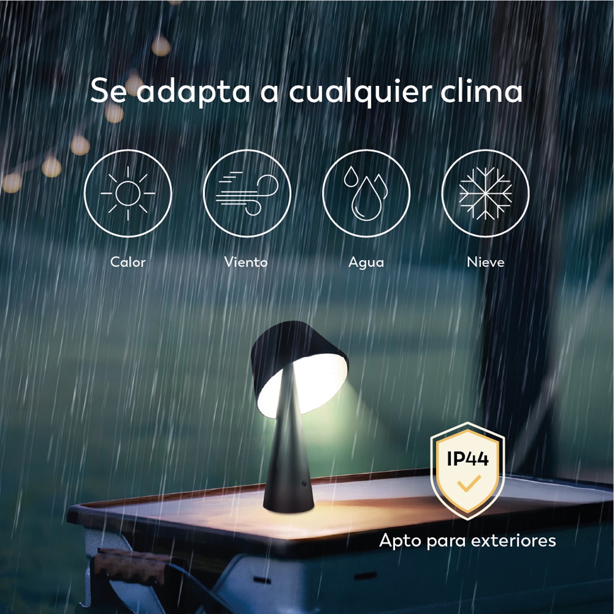 Lampara Mesa Solar Momo 500 Lumen Negro-5