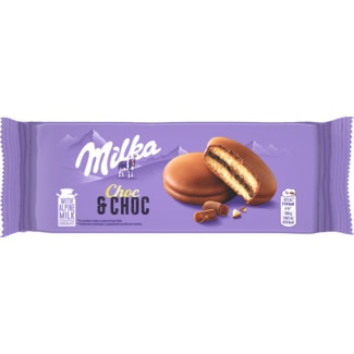 Bolachas Recheadas de Chocolate embalagem 150 g - Milka