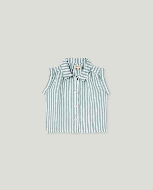 Imagen 0 de Blusa bebé niña cuello camisero