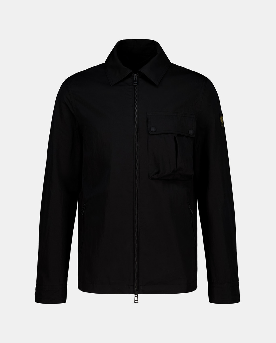 Sobrecamisa com Fecho de Correr e Logótipo na Manga Preto-4