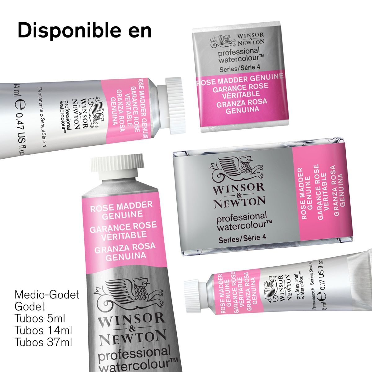 Media pastilla acuarela  profesional Winsor&Newton Gris Mineral 9