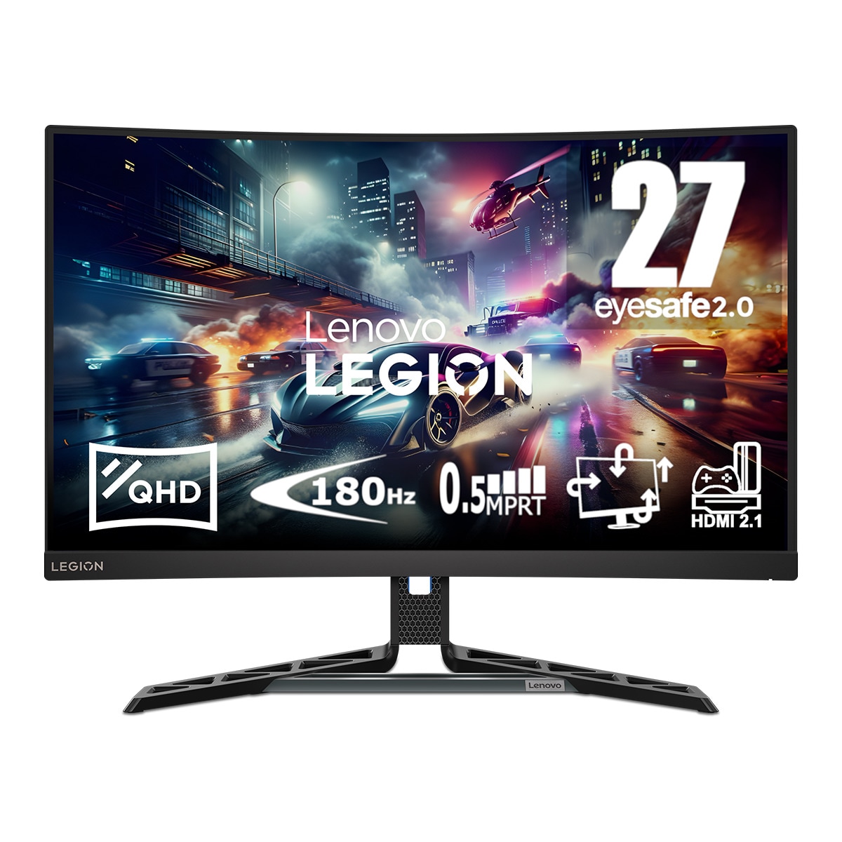 Monitor PC Gaming curvo 69cm (27") Lenovo Legion R27qc-30, 180 Hz, QHD Negro-1
