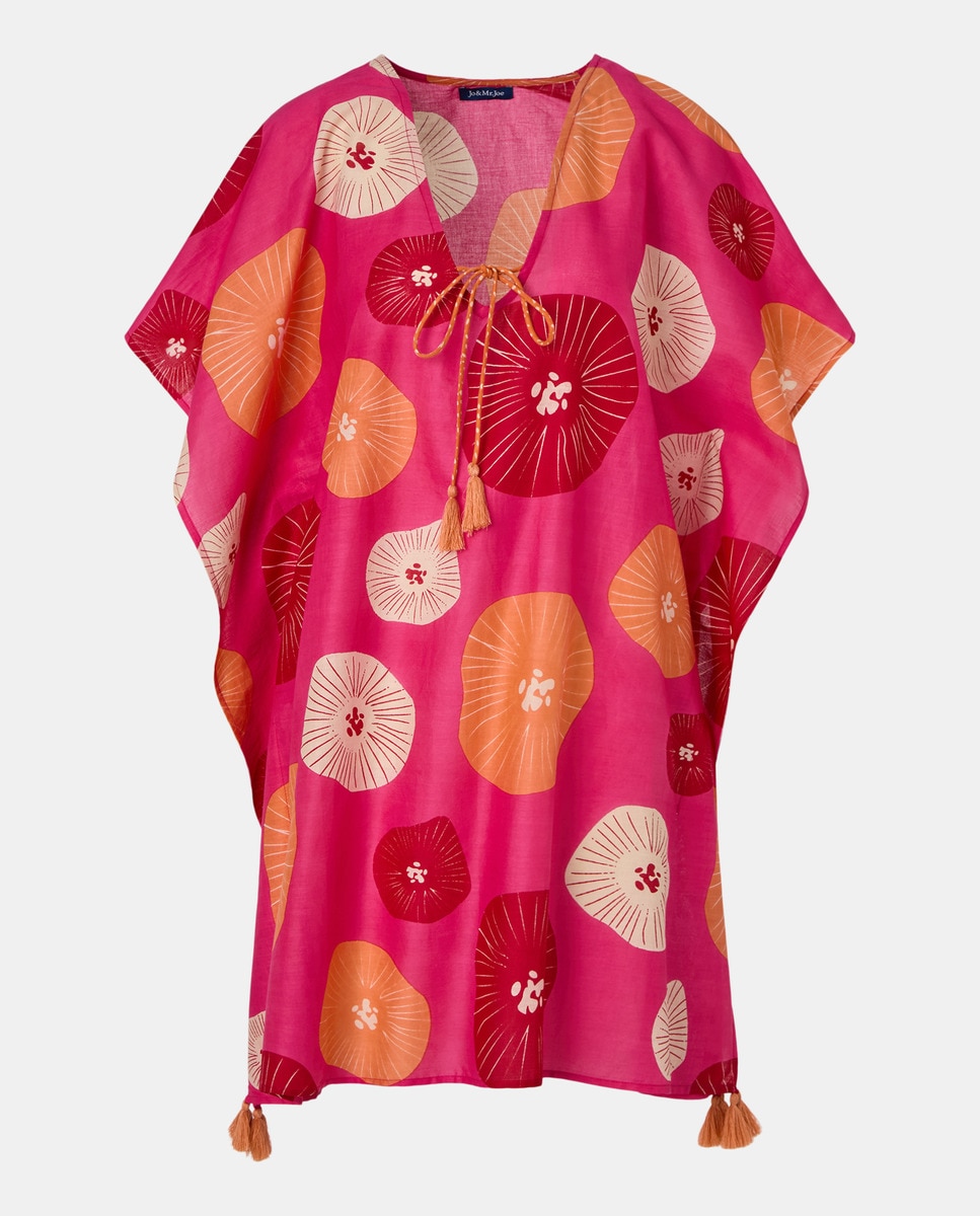 Kaftan de Praia 240 Fúcsia-2