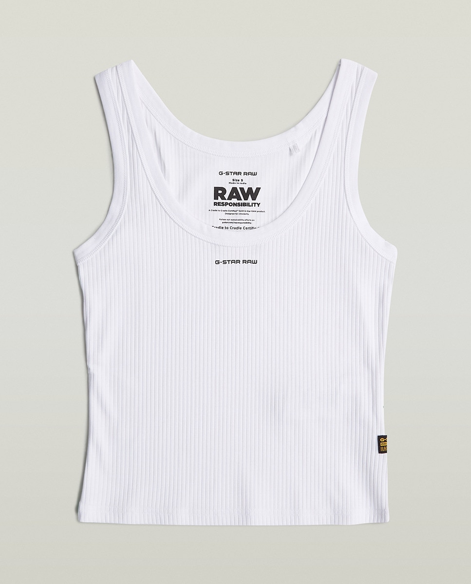 T-shirt sem mangas Branco-6