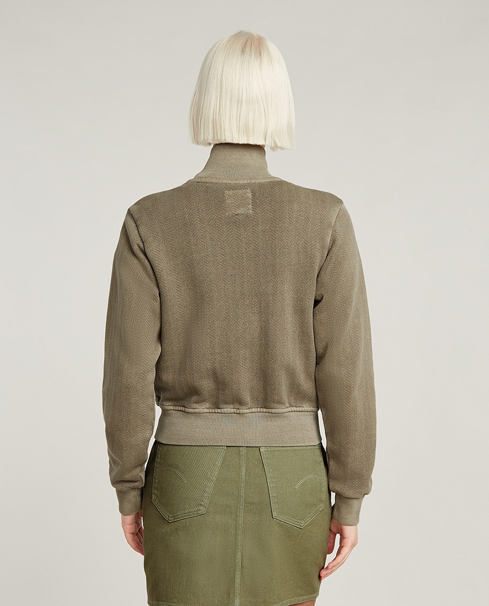 Casaco Overdyed Slim Track Sweater Verde-2