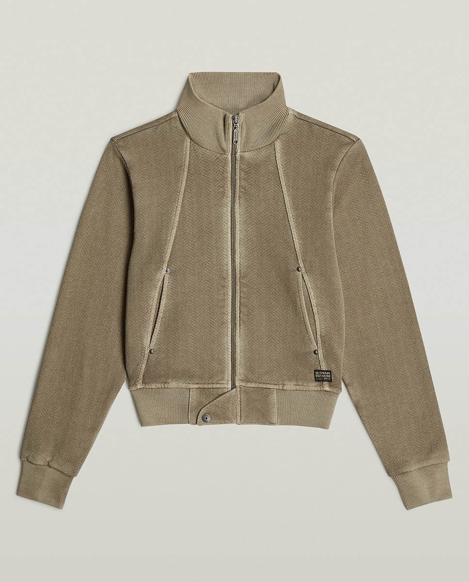 Casaco Overdyed Slim Track Sweater Verde-6
