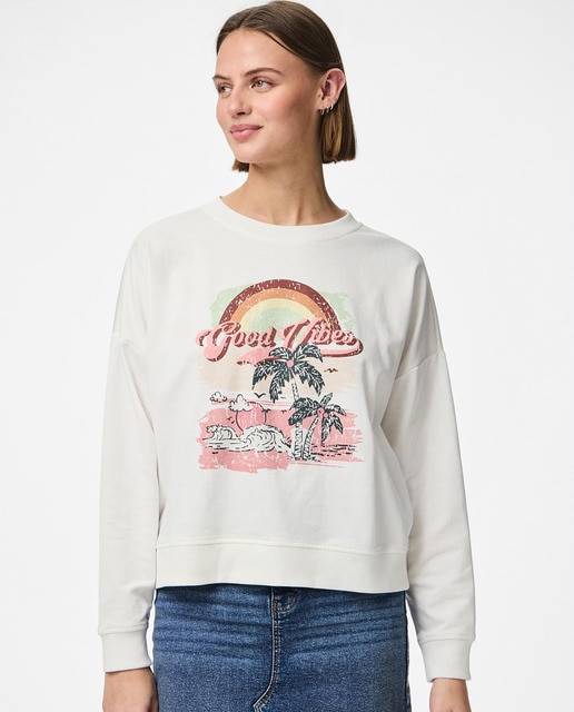 Imagen 0 de Sudadera con estampado de mujer