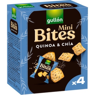 Bolachas Crackers de Quinoa e Chia Mini Bites embalagem 40 g - Gullón