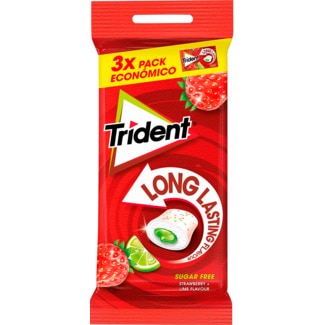 Pastilhas de Morango e Lima sem AçúcarPack 3 unidades embalagem 22 g - Trident