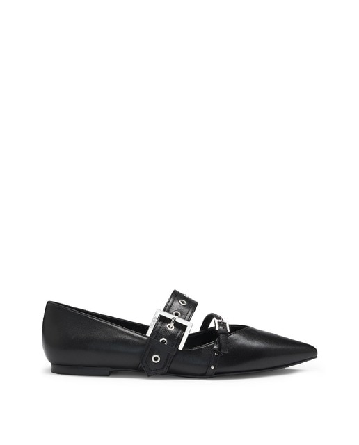 Imagem 0 de Sapatos de Bailarina em Pele de Napa com Fivela
