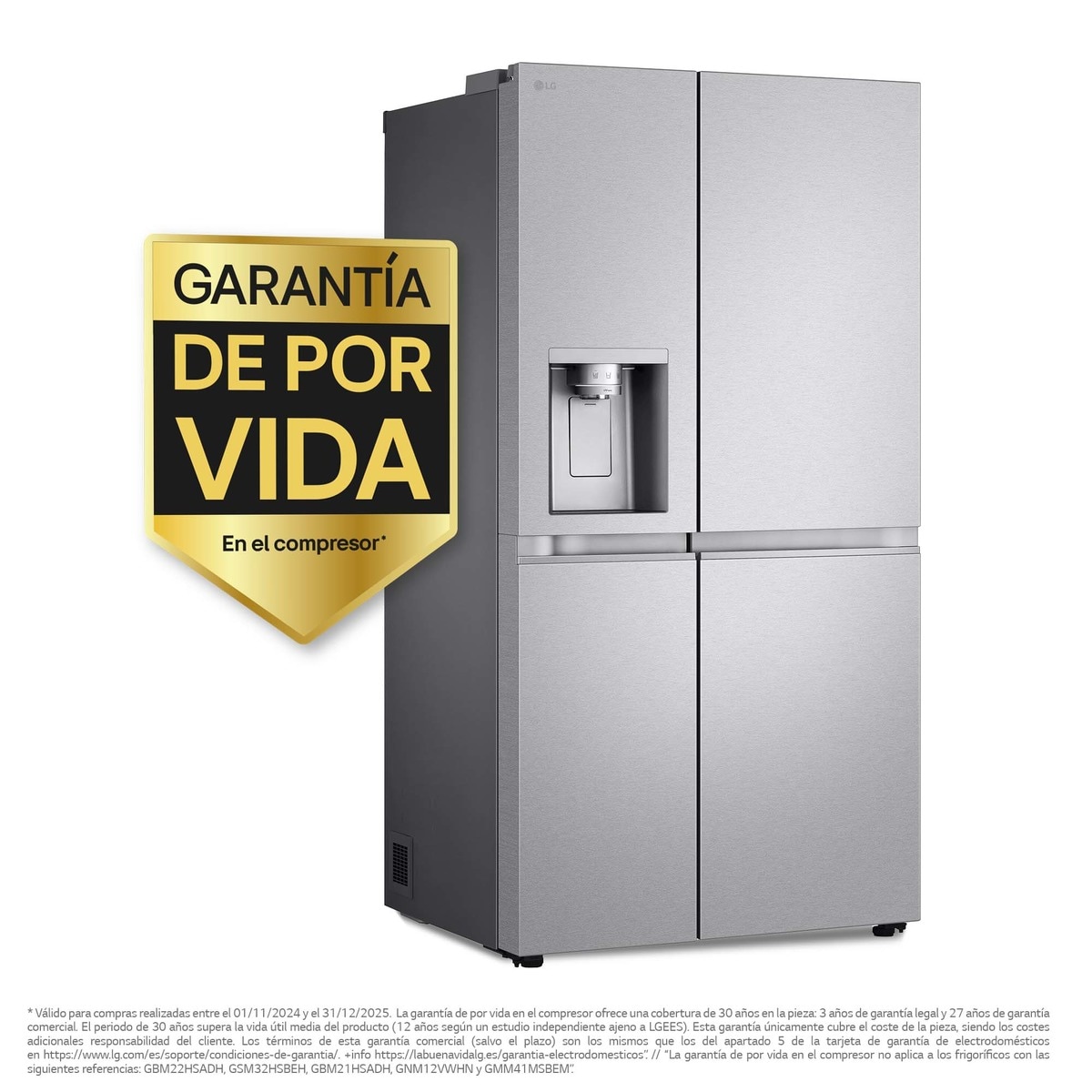 Frigorífico Americano LG GSLE91MBAC No Frost, Door Cooling, com Dispensador e de 179 cm - Prime Silver Silver-2