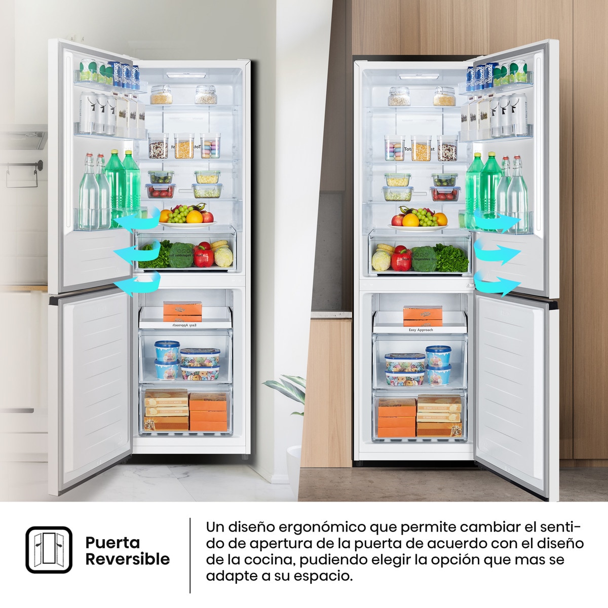 Frigorífico combi Hisense Total No Frost, Multi AirFlow - RB390N4BWC Blanco-9