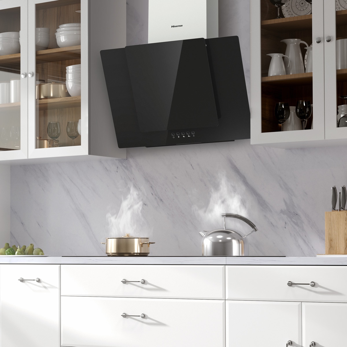 Campana decorativa Hisense 3 velocidades - CH6IN6BXBG Negro/Acero inox-7