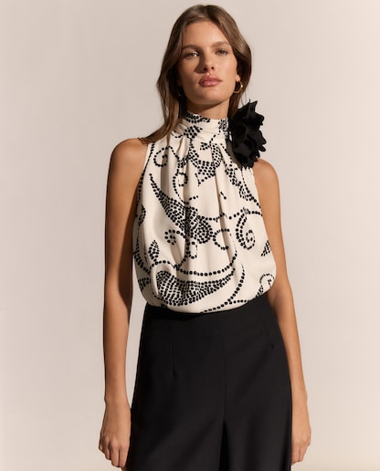 Imagen 0 de Top de mujer cuello halter alto