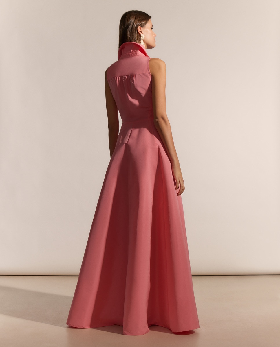 Vestido Comprido Tipo Camiseiro 630 Coral-6
