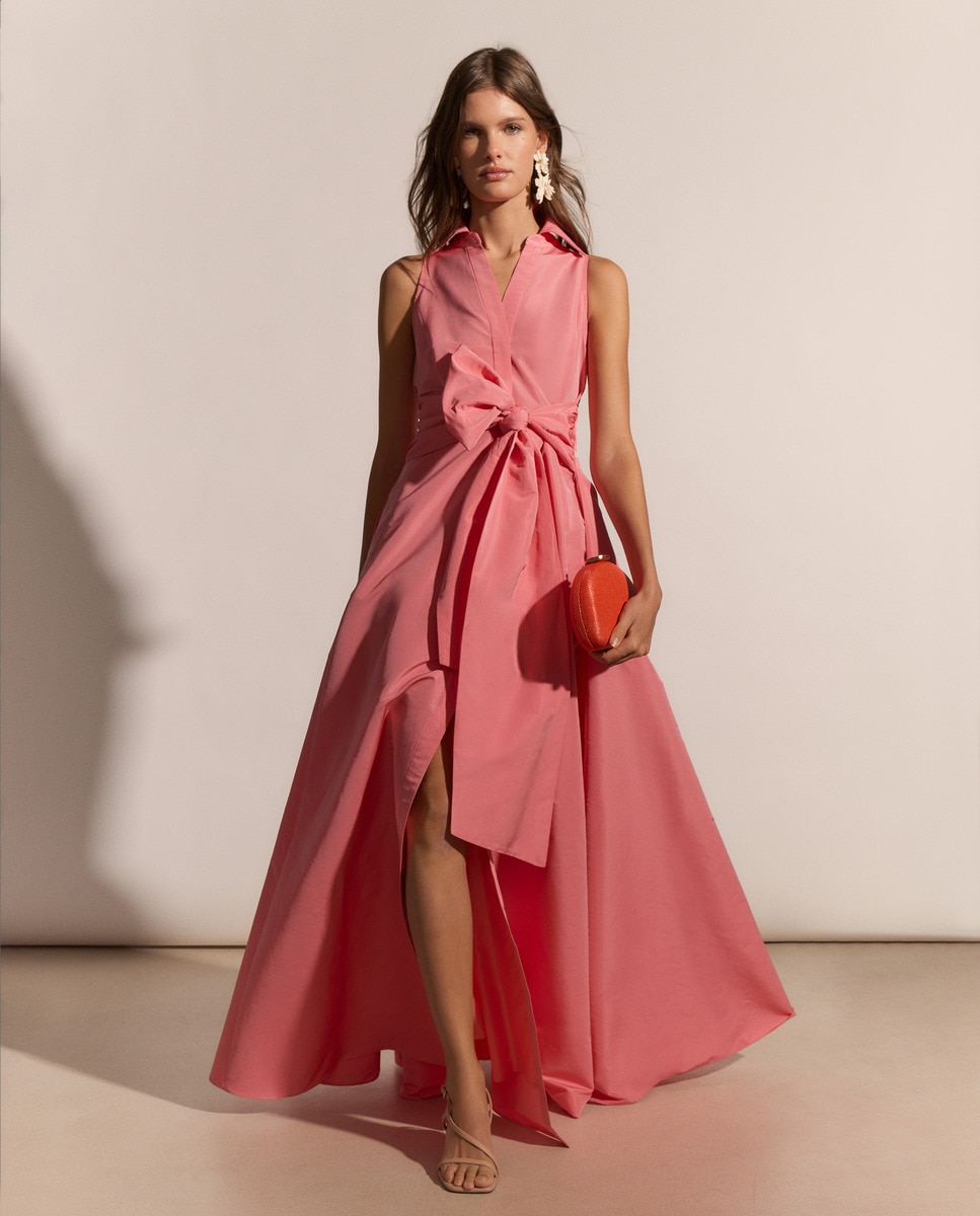 Vestido Comprido Tipo Camiseiro 630 Coral-2