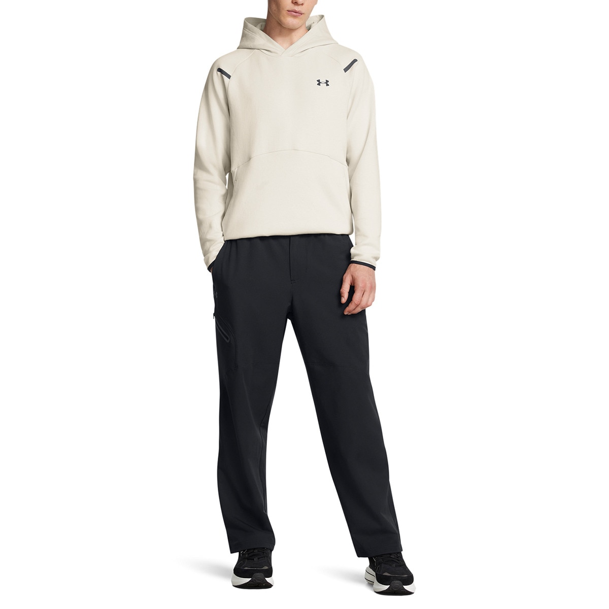 Sweatshirt Casual de Homem Ua Unstoppable Flc Hd Eu-Blk Branco-3