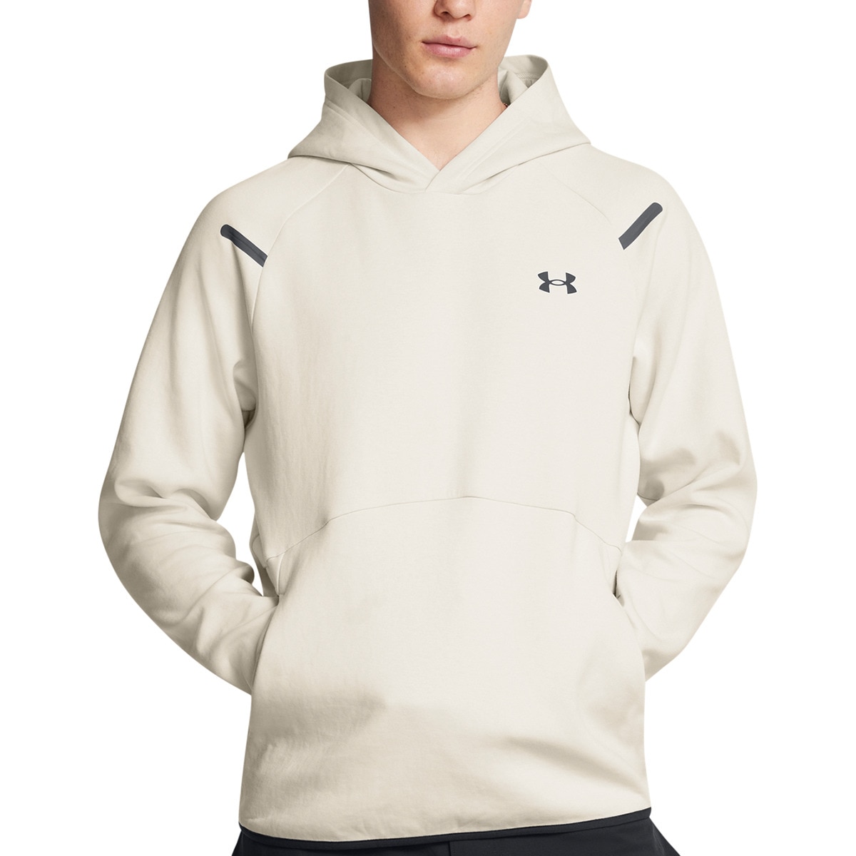 Sweatshirt Casual de Homem Ua Unstoppable Flc Hd Eu-Blk Branco-1