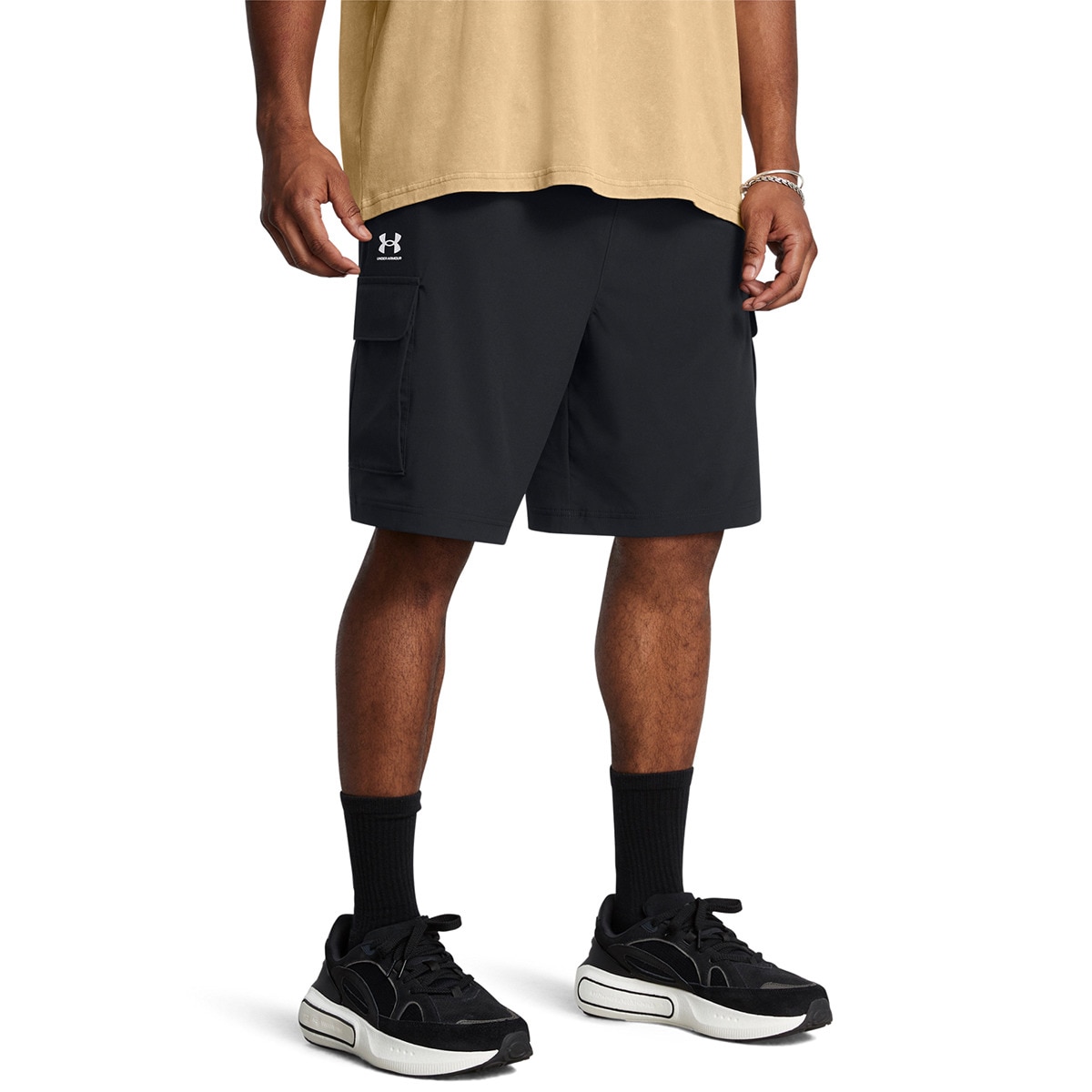 Calções Casual de Homem Ua Vibe Woven Cargo Short-Blk Preto-1