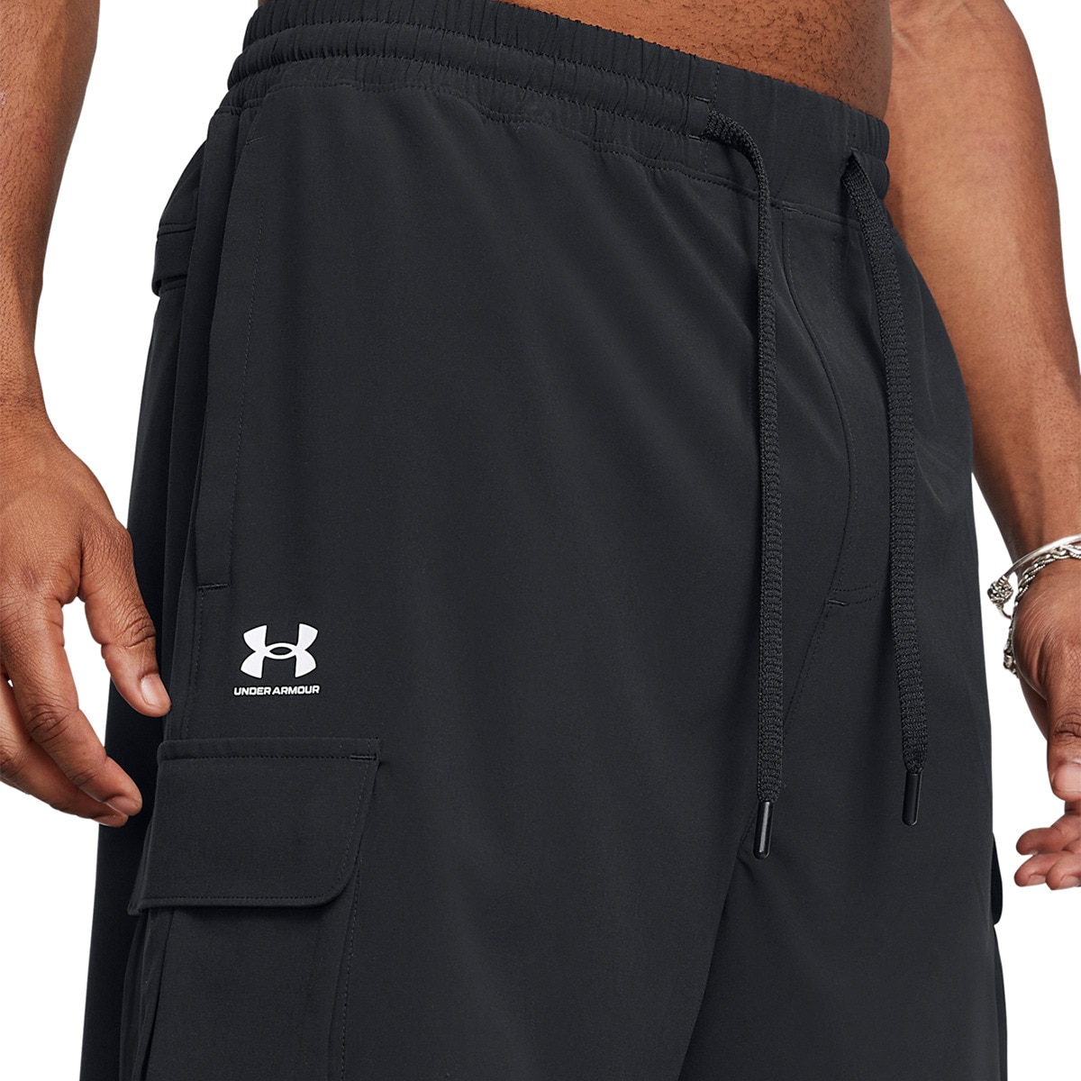 Calções Casual de Homem Ua Vibe Woven Cargo Short-Blk Preto-3