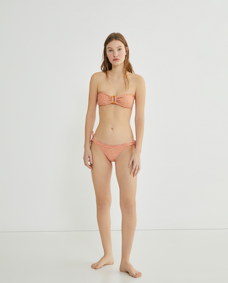 Top de baño bandeau Rosa-2