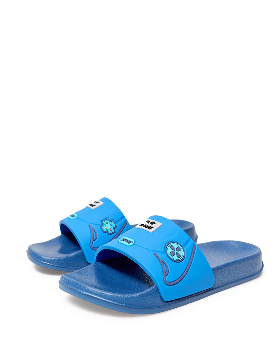 Chinelos Gamer Azul-3