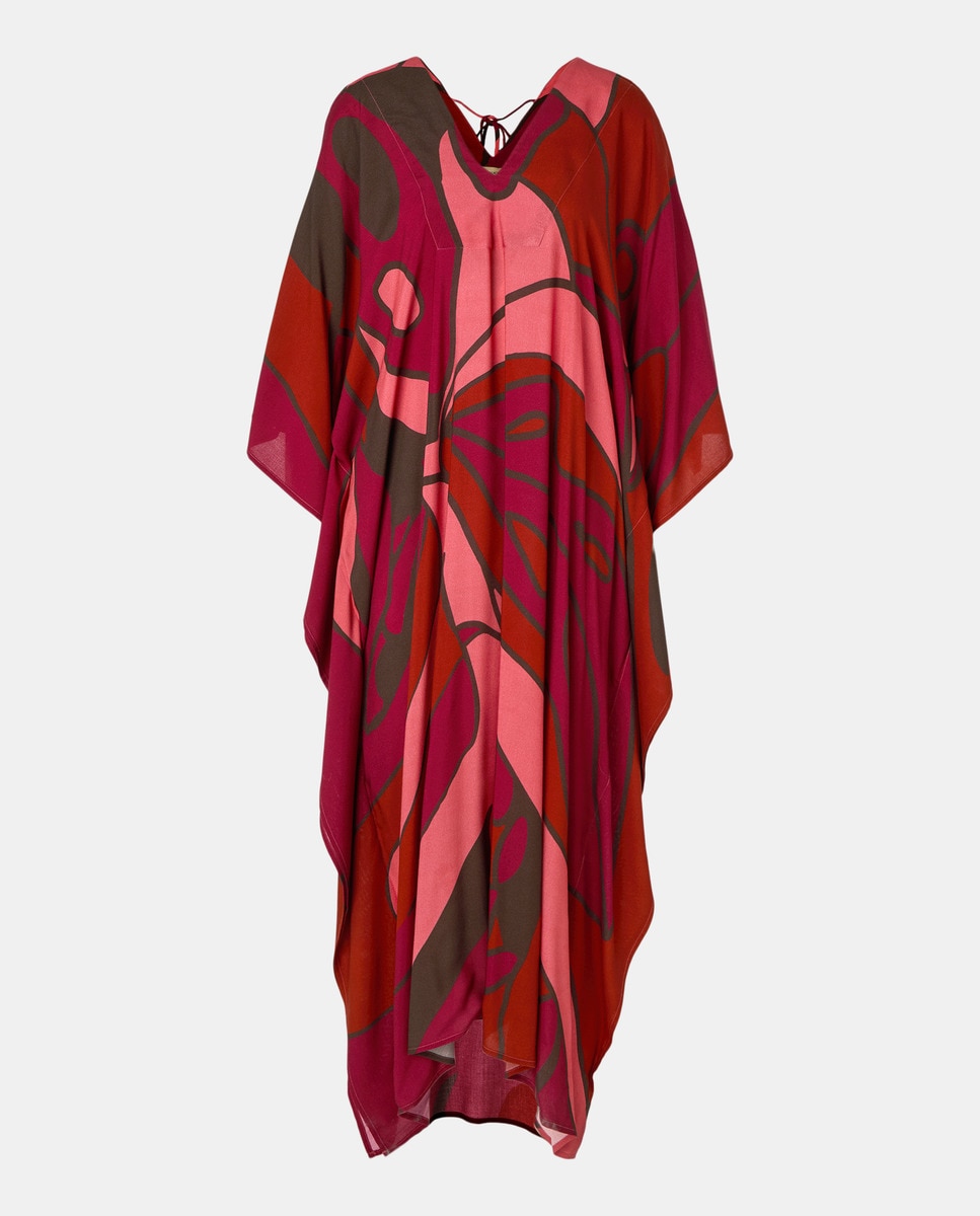 Kaftan com estampado floral 200 Rosa-1