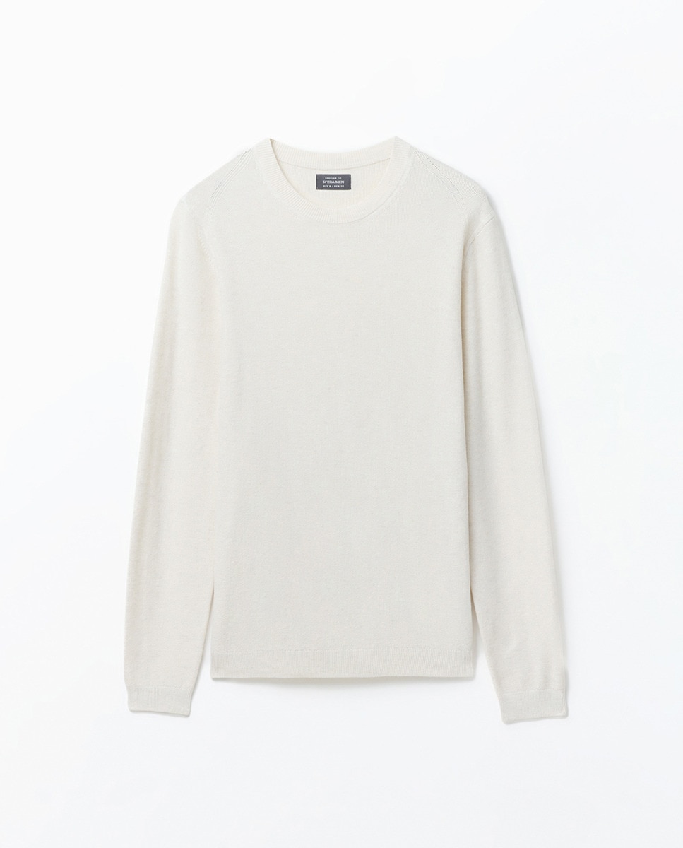 Camisola de Malha com Estrutura Cru-5