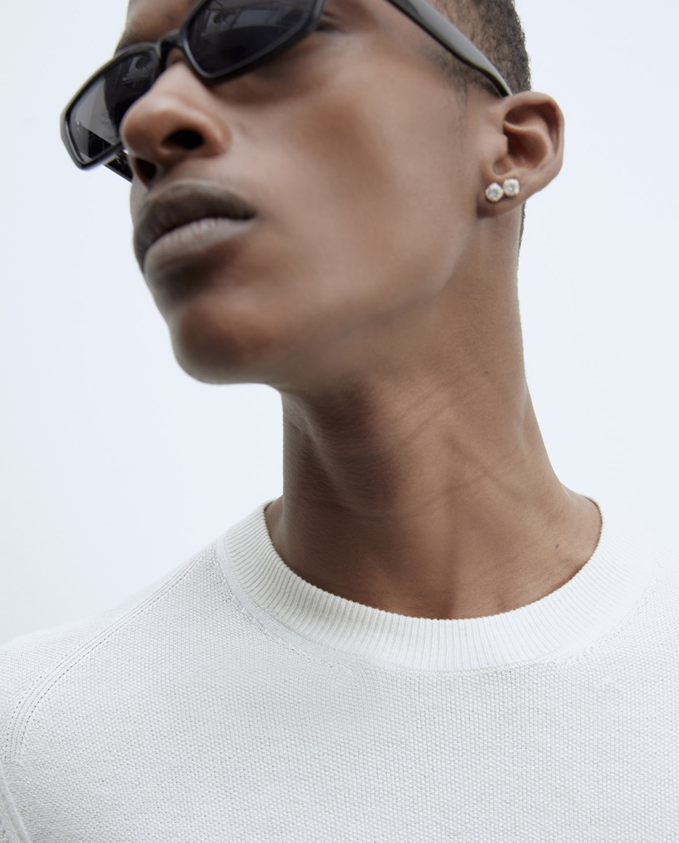 Camisola de Malha com Estrutura Cru-4