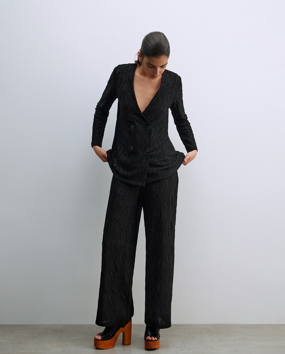 Blazer com Estrutura Preto-5