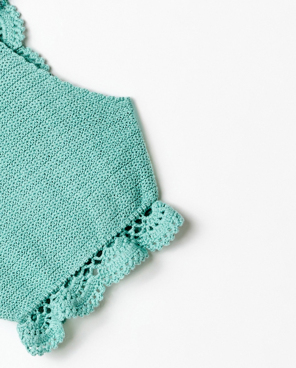 Top de Tricot com Fantasia Verde-5