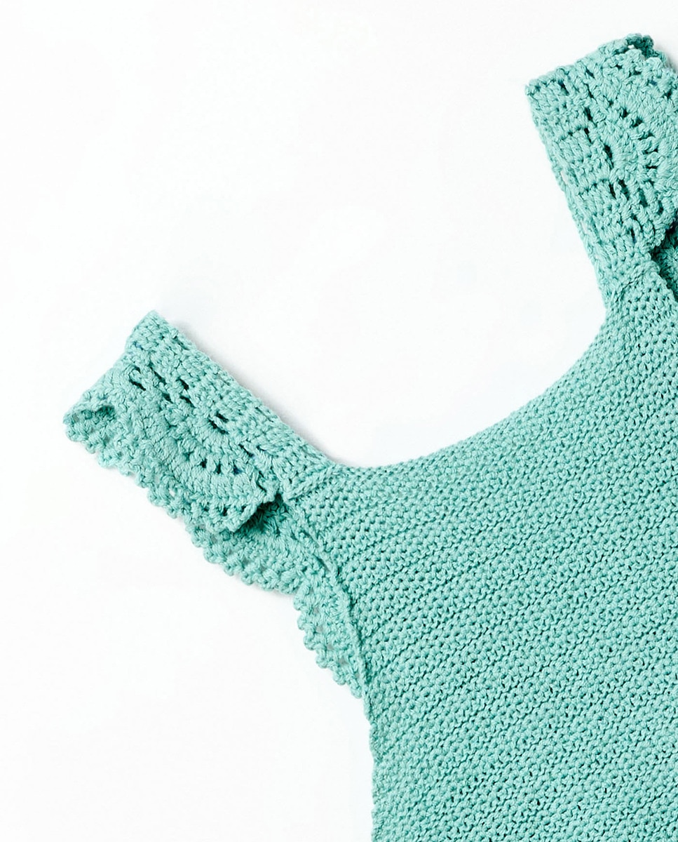 Top de Tricot com Fantasia Verde-4