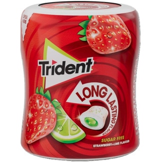 Pastilhas Long Lasting Morango e Lima embalagem 68,2 g - Trident