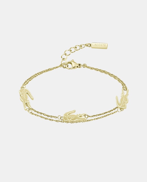 Imagen 0 de Pulsera Crocodile de acero dorado
