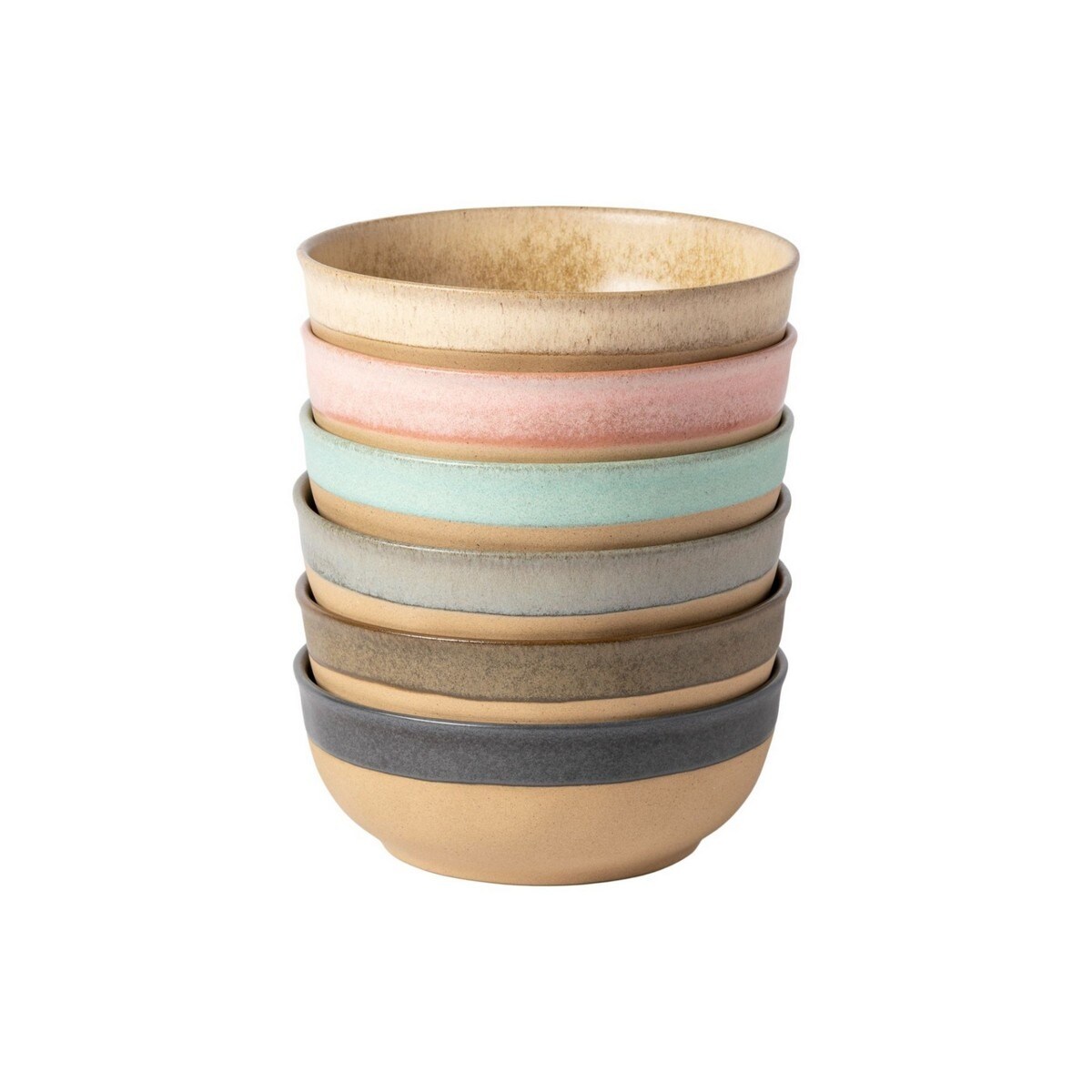 Conjunto de 6 Poke Bowls Arenito Multicolor-1