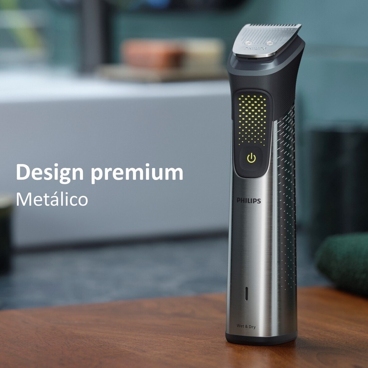 Aparador Multifunções Philips Série9000 MG9553/15 Barba, Corpo e Cabelo Tudo em 1, Uso em Seco e Húmido e Autonomia 120 min Aparador e 30 min OneBlade Preto-8